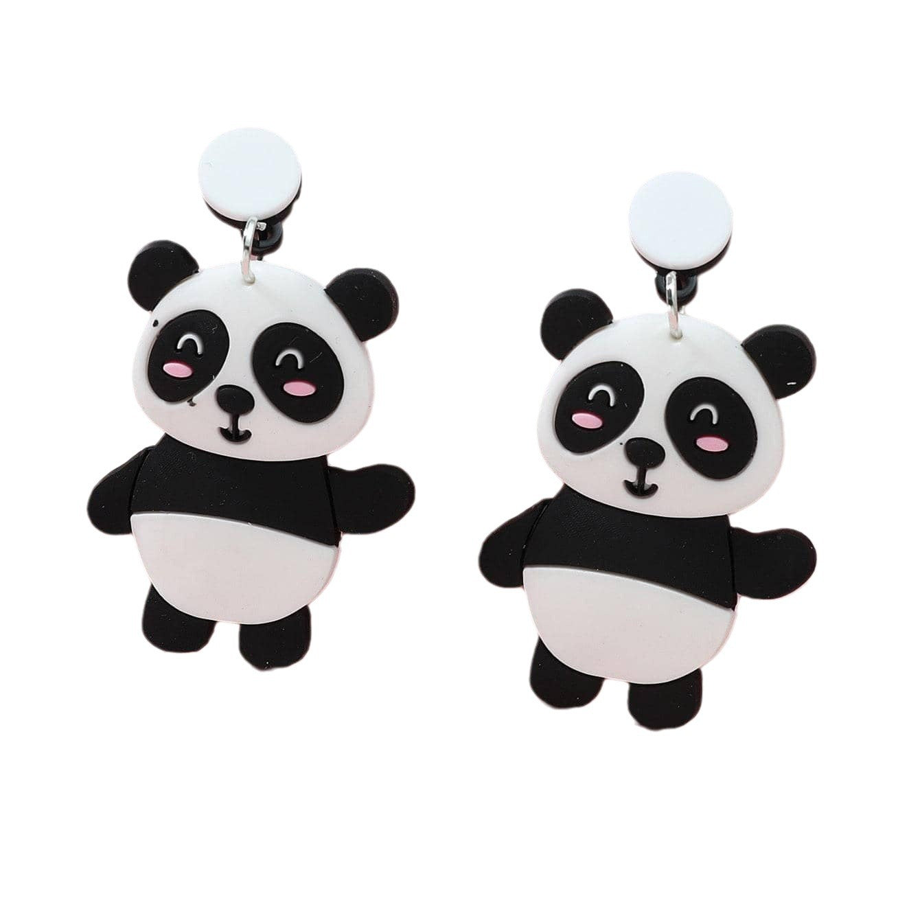 New Accessories: Fashionable Personality Panda Pendant Earrings, Simple and Versatile Earrings