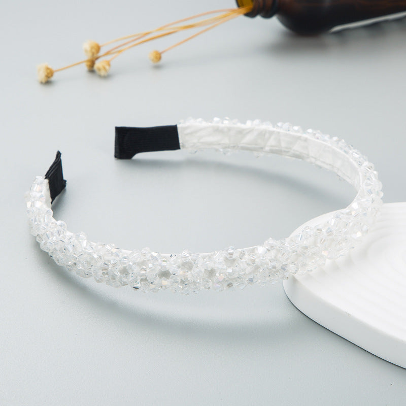 Heming headband, Korean version, fashionable, new shiny crystal headband, simple thin edge, Internet celebrity popular face wash headband hair accessories