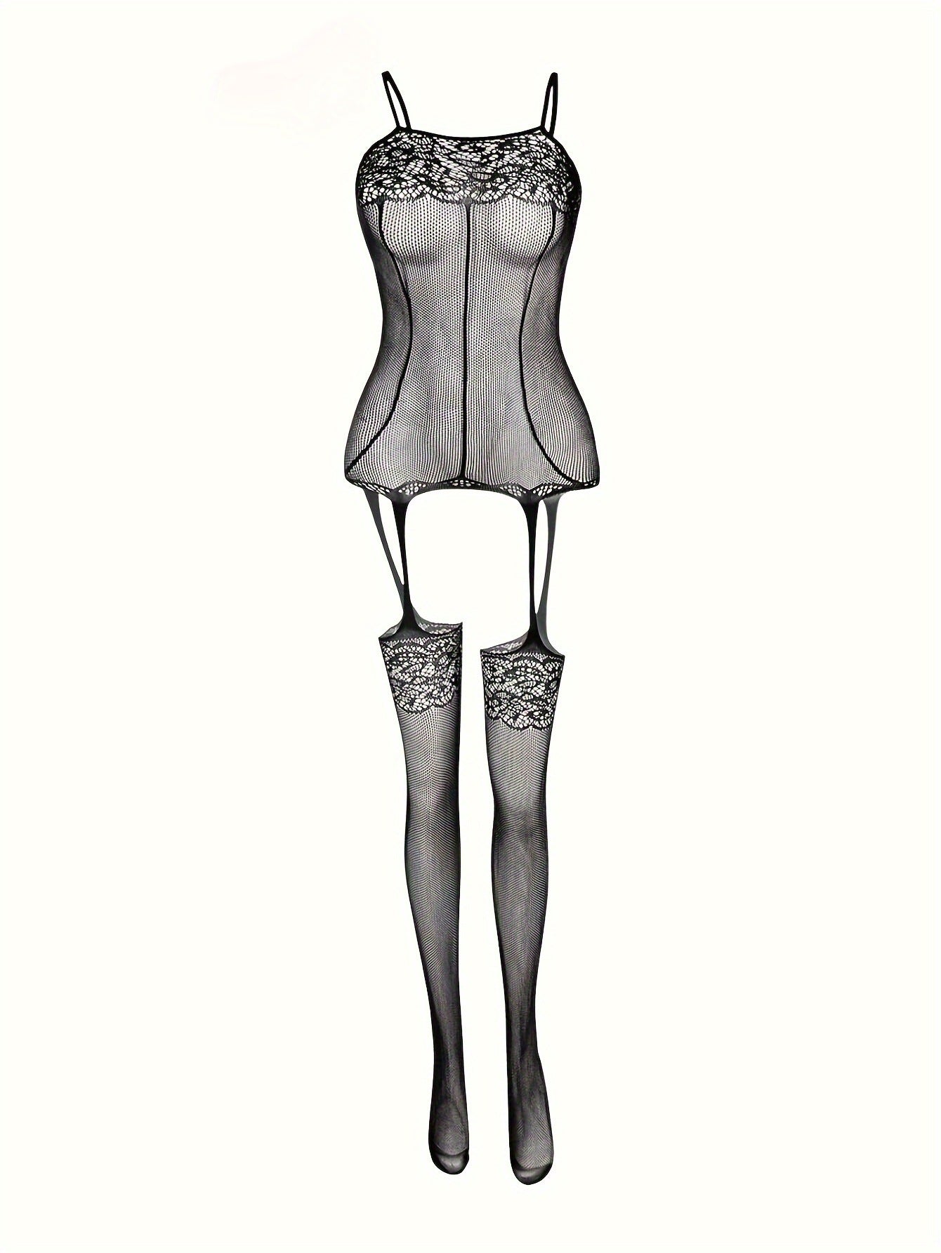 9801 a dropshipping sexy plus size European and American hot sex underwear foreign trade open crotch jumpsuit all size more butterfly