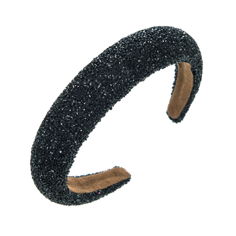 Heming new headbands European and American fashion light luxury full diamond pearl headbands ladies Korean temperament face wash headwear wholesale