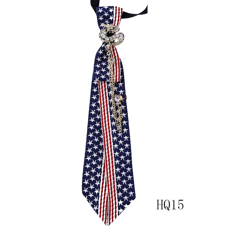 Collar flower female British college style student bow bow stewardess bank occupation bow tie shirt accessories collar flower check red