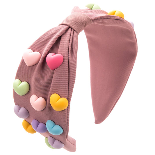 Korean version of the fashion new wide-brimmed fairy headband, candy-colored fabric, multi-color love accessories, hair accessories