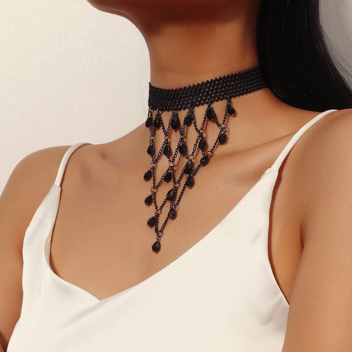 New Necklace Schoolgirl Korean Version Simple Lace Clavicle Chain Short Necklace Neck Jewelry Neckband Net