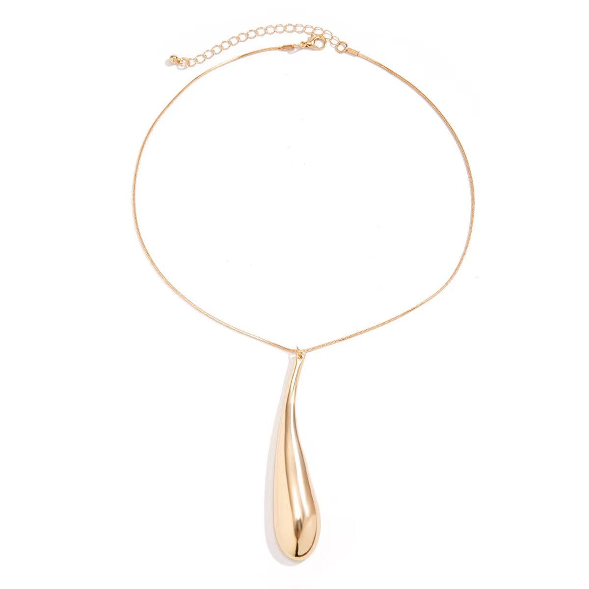 The new cross-border exclusive jewelry, exaggerated water drops, large pendants, punk style necklaces, versatile, simple geometric clavicle chains