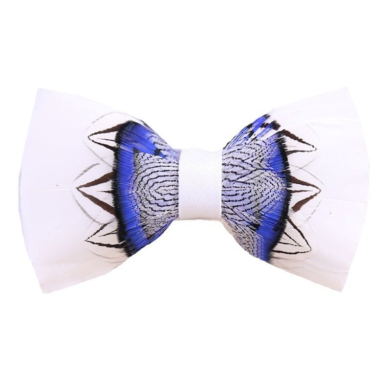 260 colorful feather bow tie men's wedding banquet clay suit accessories shirt with box bow