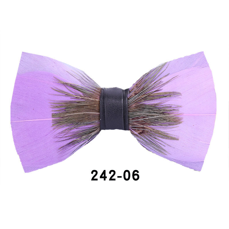 242 color feather wedding groom groomsman group pot butterfly wedding shirt business bow tie flower tie