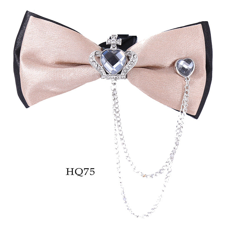 Collar flower female British college style student bow bow stewardess bank occupation bow tie shirt accessories collar flower check red