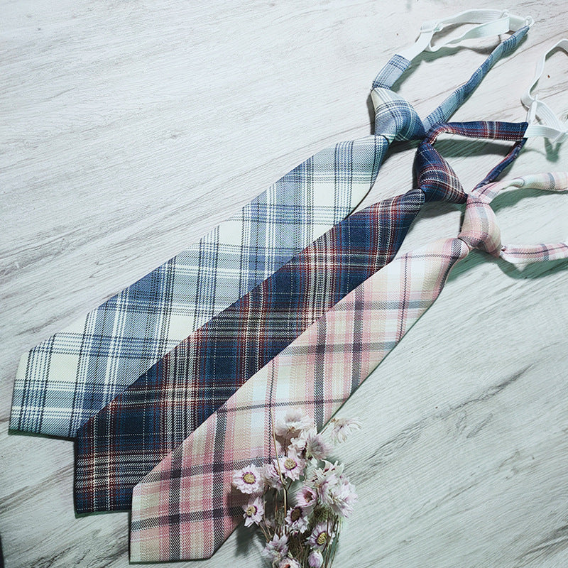 Collar flower female British college style student bow bow stewardess bank occupation bow tie shirt accessories collar flower check red