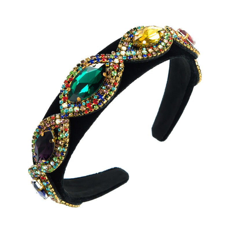 And Ming headband ins style fashion super flash rhinestone baroque headband French small fragrance temperament headwear wholesale
