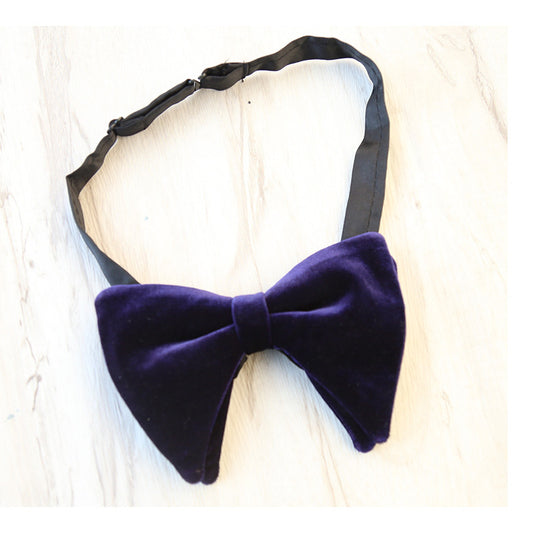 Spot dress, photo, photography, male performance, shape, solid color, big horn, solid color, suede, wide bow, male bow tie