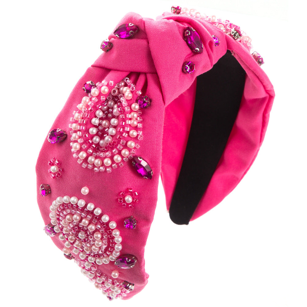 And Ming headband fashion new wide side knot high skull headband love shape to send mom Mother's Day headband