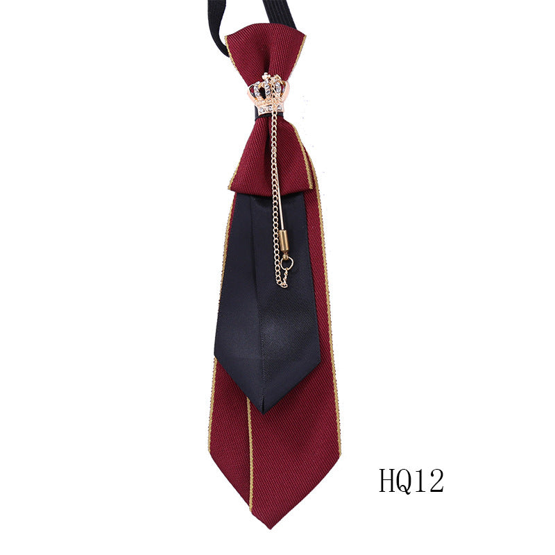 Collar flower female British college style student bow bow stewardess bank occupation bow tie shirt accessories collar flower check red