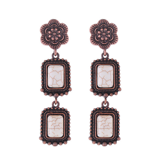 Cross-border original design, European and American retro fashion, new multi-layered temperament earrings, exaggerated bohemian dinner earrings