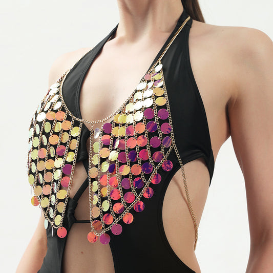 2024HOT European and American cross-border hot nightclub performance costumes sexy backless female decorations cross-border explosive products NEW