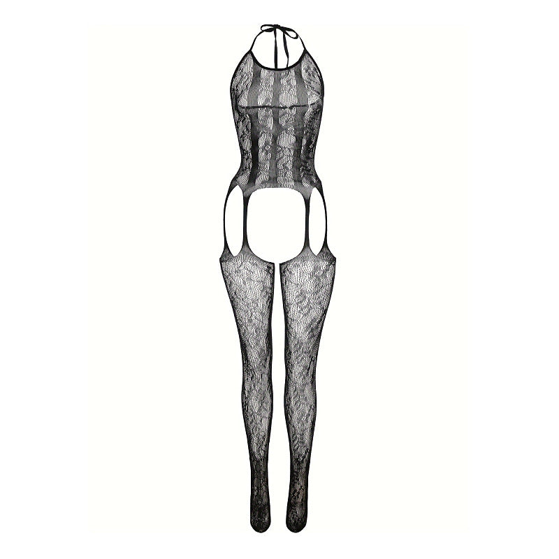 Yuedie Europe and America Amazon sexy lingerie uniform temptation jumpsuit wholesale jacquard stockings pajamas 8972