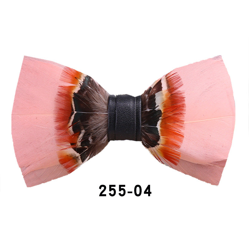 Pink Collar Wedding Banquet Clay Pot Male Host Suit Collar Flower Bow Tie Suit Shirt Bow