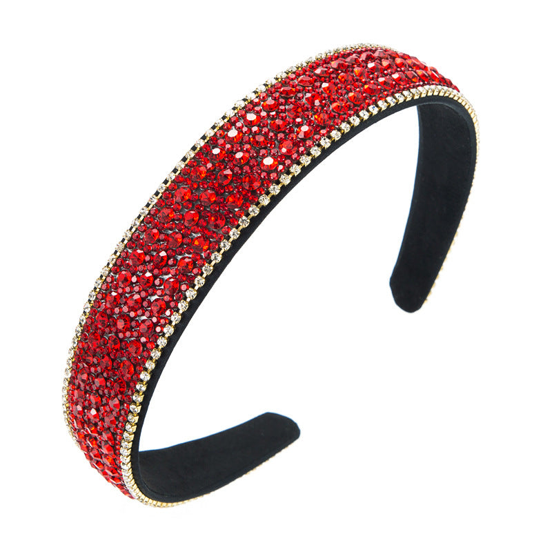 Heming headband, Korean high-quality color, rhinestone, non-slip headband, simple wide-brimmed face wash hair ornament, European and American headwear