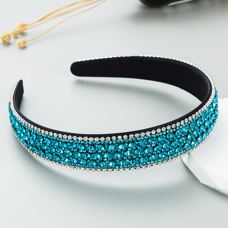 Heming headband, Korean high-quality color, rhinestone, non-slip headband, simple wide-brimmed face wash hair ornament, European and American headwear