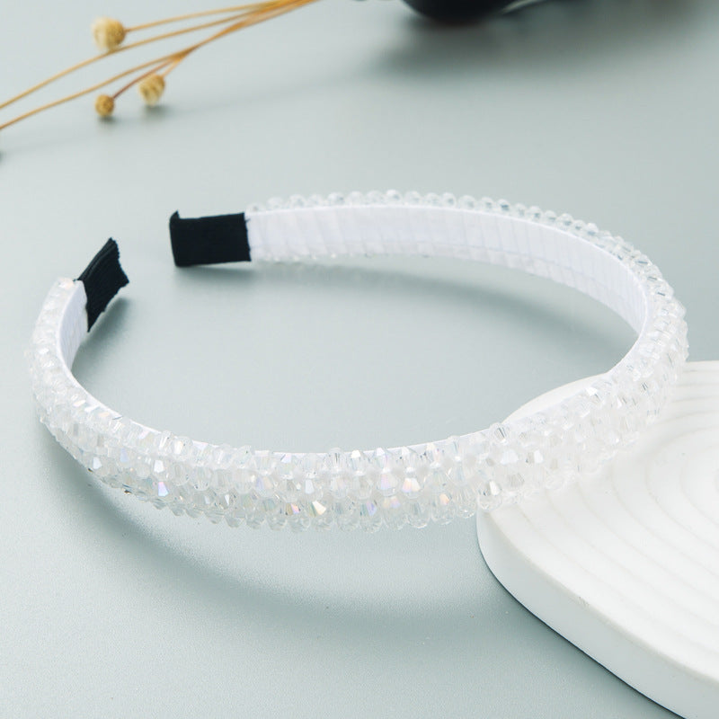 Heming headband, European and American Internet celebrities, popular fishing line weaving strings, crystal headbands, ins Korean version of high-end face washing headbands