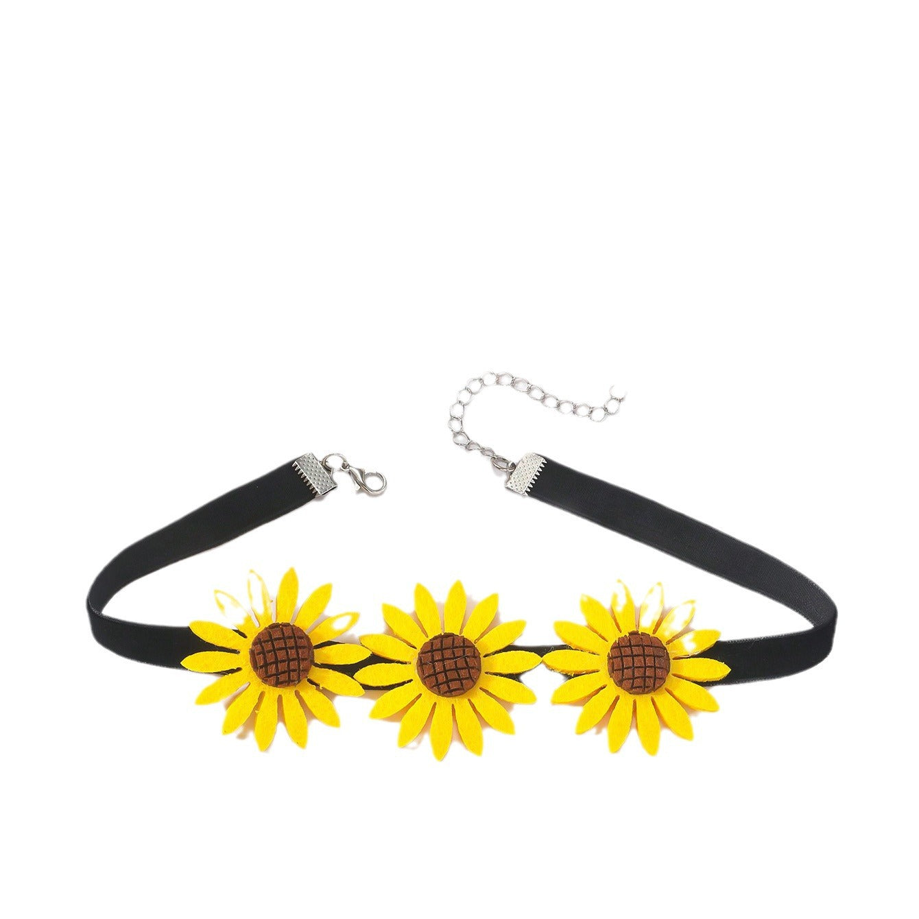 The new Korean version of the jewelry forest series small fresh sunflower flower necklace temperament fashion and versatile necklace