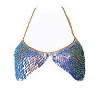 European and American cross-border new bra body chain sexy bikini leaf sexy bra chain ladies handmade body chain