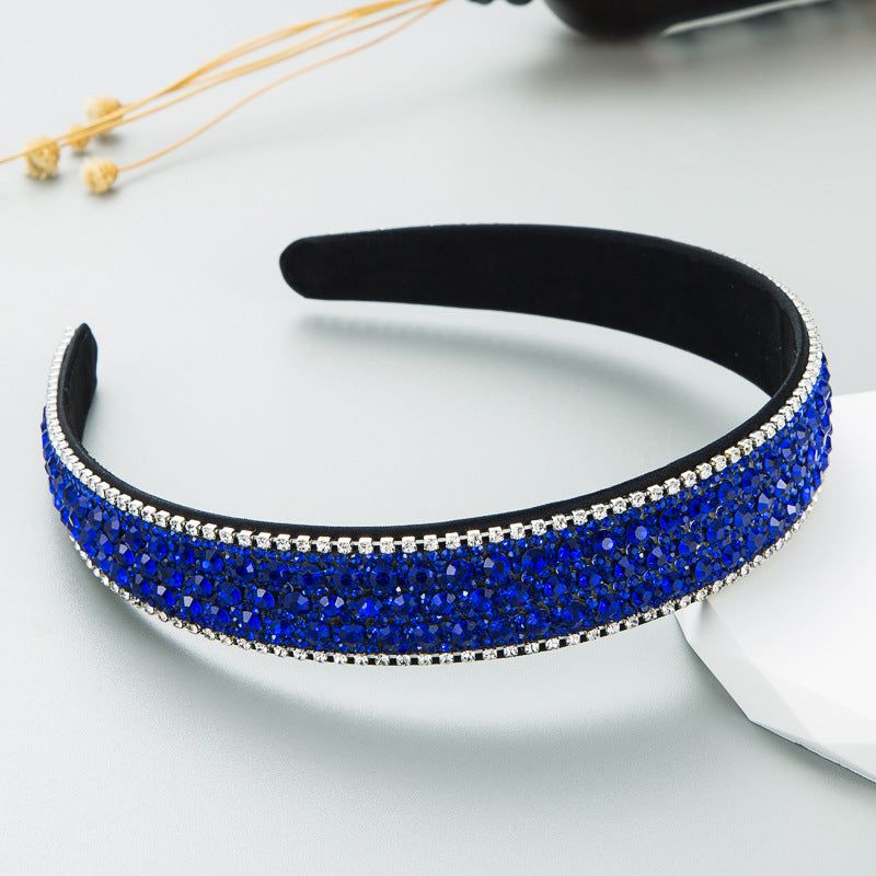 Heming headband, Korean high-quality color, rhinestone, non-slip headband, simple wide-brimmed face wash hair ornament, European and American headwear