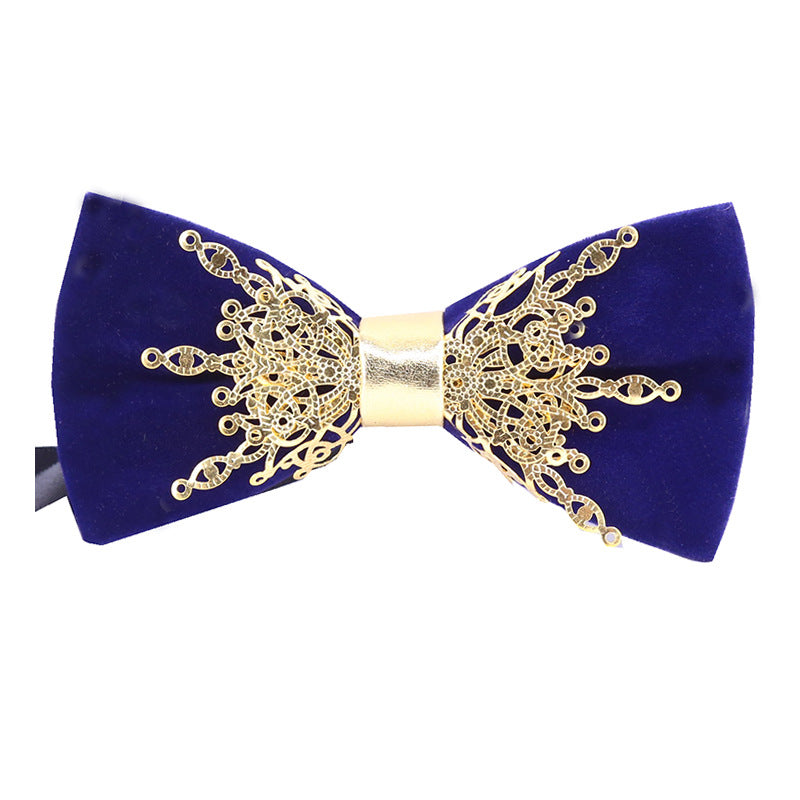 Men's Business Korean Bow Tie Men's Wedding Shirt Dress Red Metal Hardware Bow Multicolor