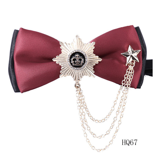 Collar flower female British college style student bow bow stewardess bank occupation bow tie shirt accessories collar flower check red