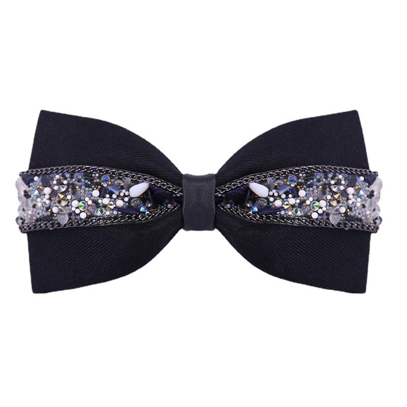 830 bow tie male rhinestone blue butterfly wedding ceremony groom master of ceremonies presided over crystal children's dress collar flowers