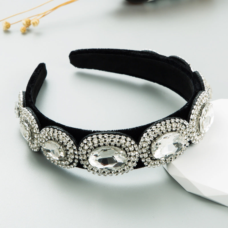 Heming headbands, new fashion, heavy industry, light luxury hair accessories, trendy, full of diamonds, temperament, high-end sense of headwear, wholesale spot