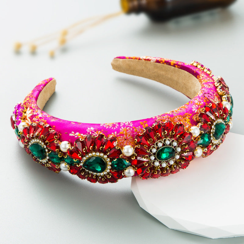 And Ming headbands, European and American trends, baroque court headbands, women's retro wide-brimmed heavy industry, high-quality hair accessories wholesale