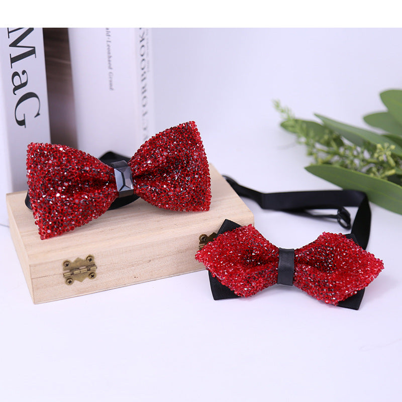 fashion style crystal bow tie men's suit accessories red bow wholesale wholesale