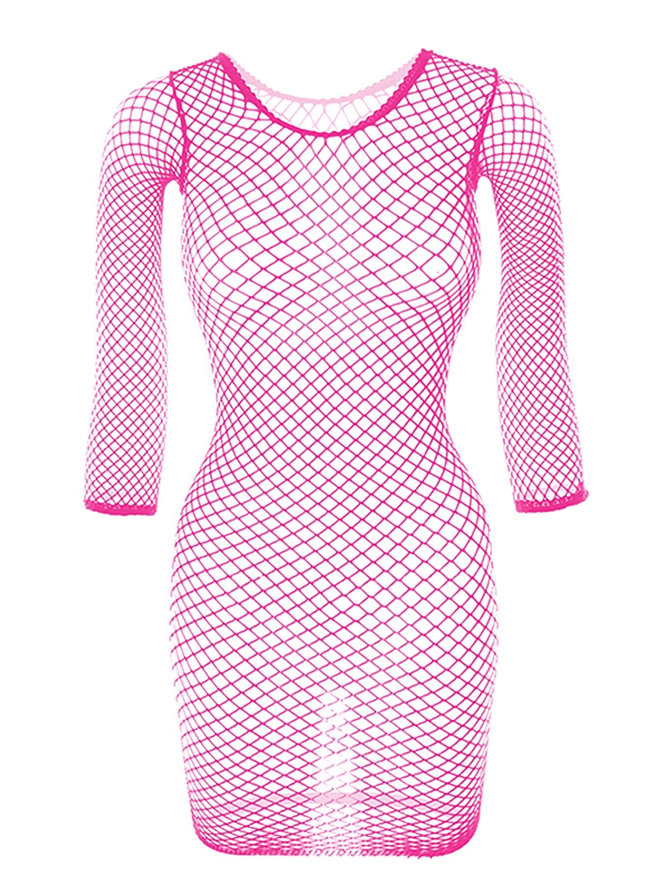 Yue Die's new European and American mesh round neck sleeve ladies sexy nightdress erotic net clothes tear rabbit top DYS401