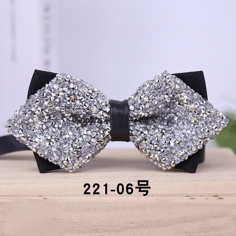 221 multicolor male bow tie crystal rhinestone starry wedding groom bow tie bow bow male wedding collar flowers