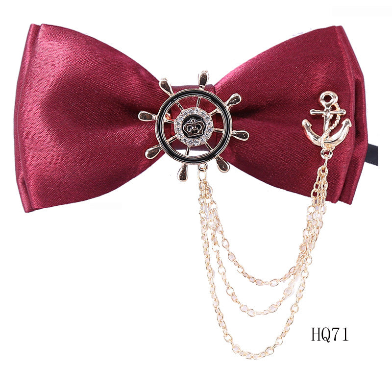 Collar flower female British college style student bow bow stewardess bank occupation bow tie shirt accessories collar flower check red