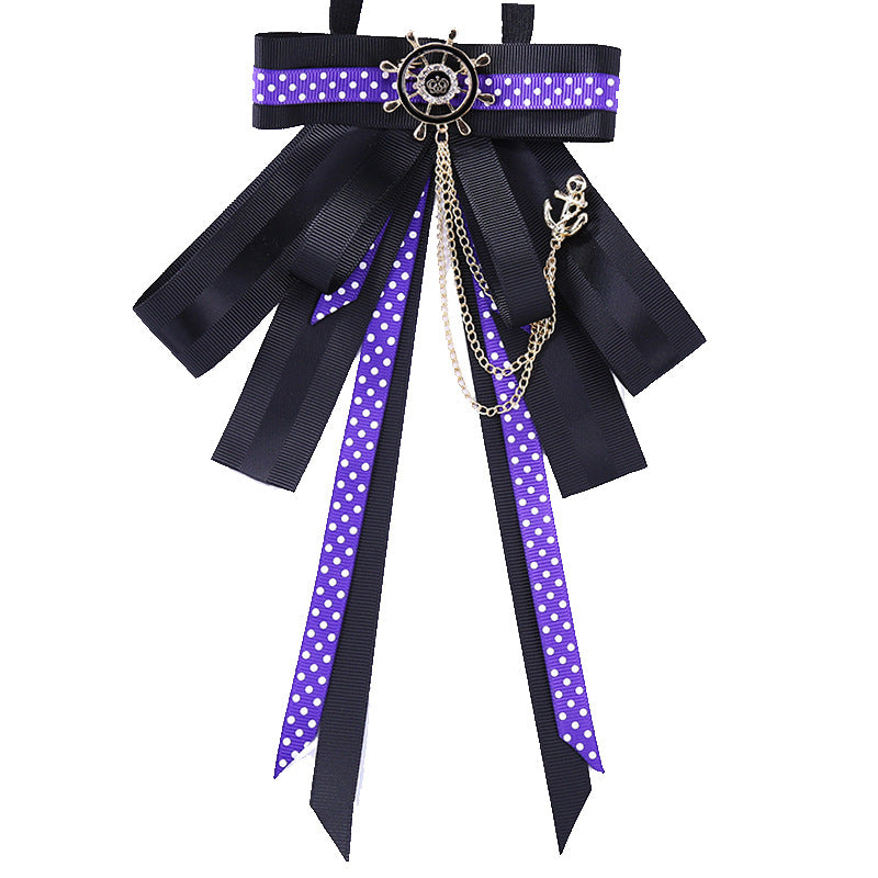 Collar flower female British college style student bow bow stewardess bank occupation bow tie shirt accessories collar flower check red