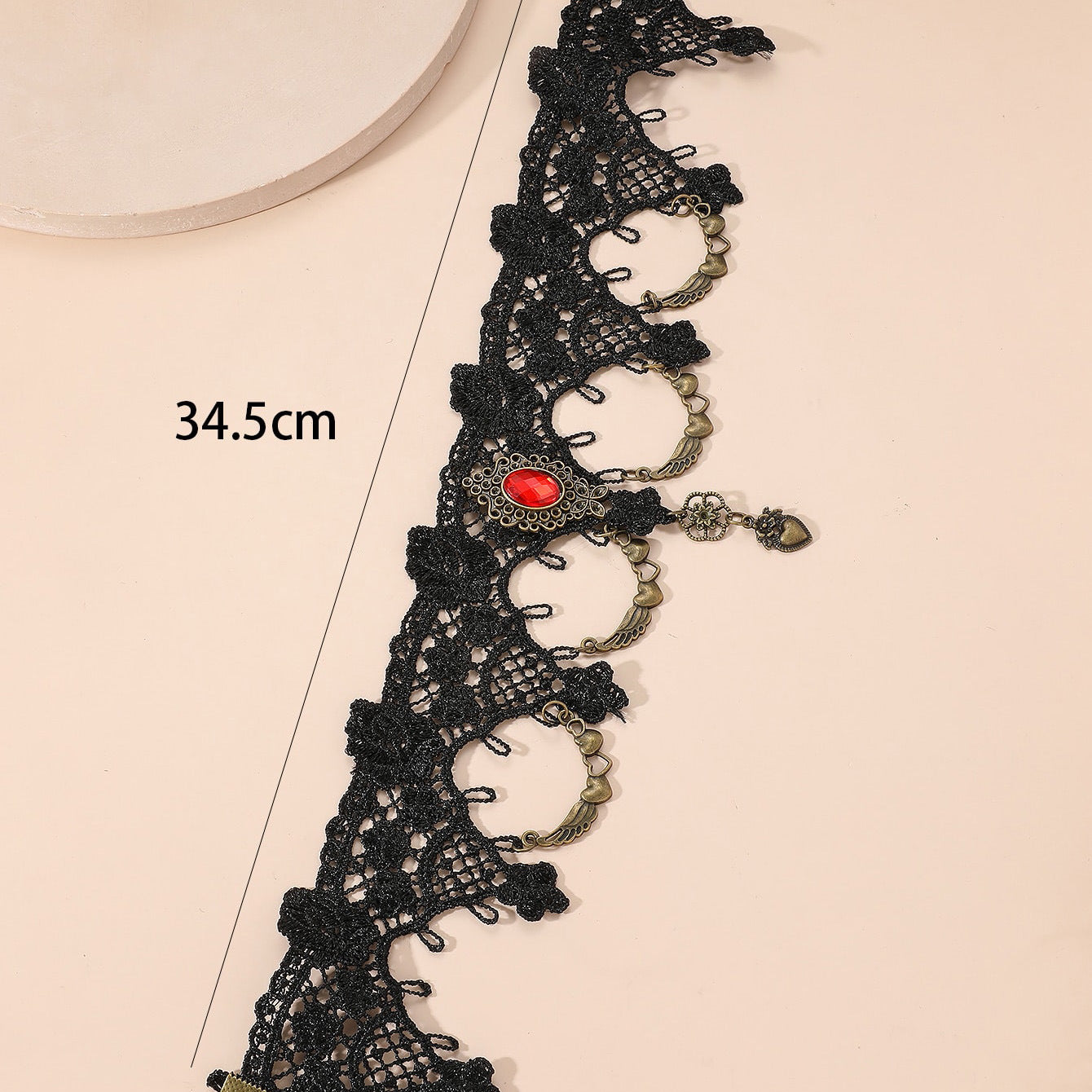 2024 cross-border hot sale European and American new jewelry, retro women's personality lace necklace, fashion drop shape necklace