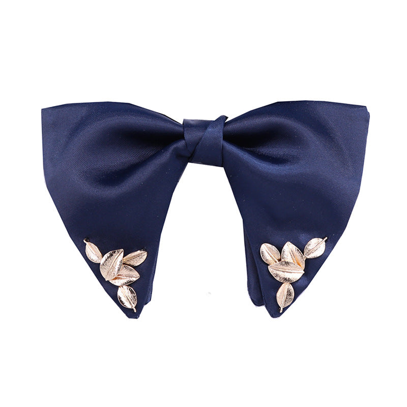 Blue Classic Daily White Shirt Versatile Bow Tie Business Bow Tie Korean Collar Flower