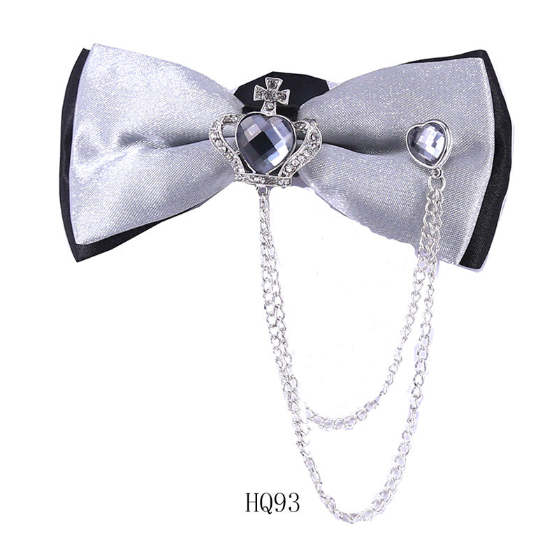 Collar flower female British college style student bow bow stewardess bank occupation bow tie shirt accessories collar flower check red