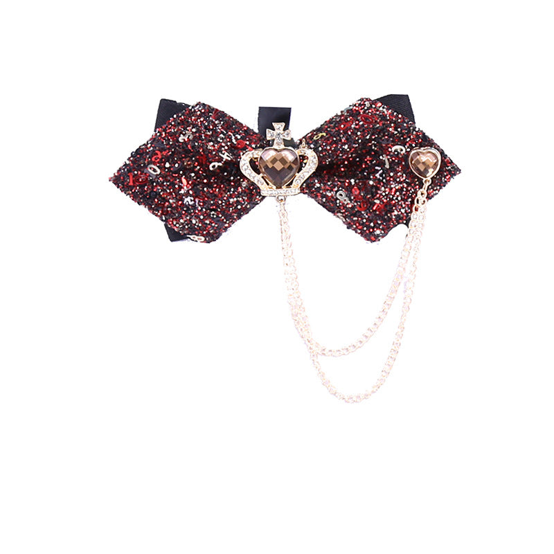 Collar flower female British college style student bow bow stewardess bank occupation bow tie shirt accessories collar flower check red