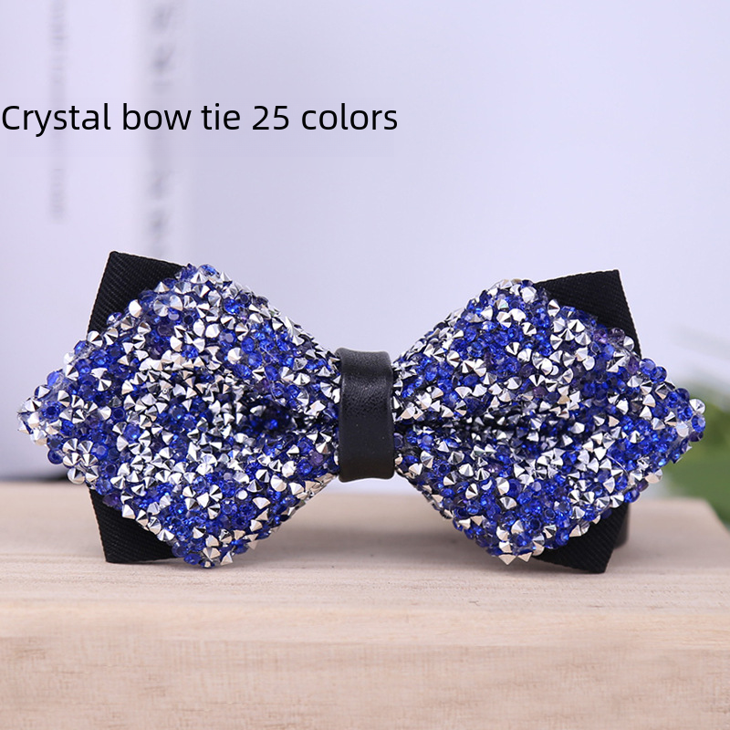 221 multicolor male bow tie crystal rhinestone starry wedding groom bow tie bow bow male wedding collar flowers